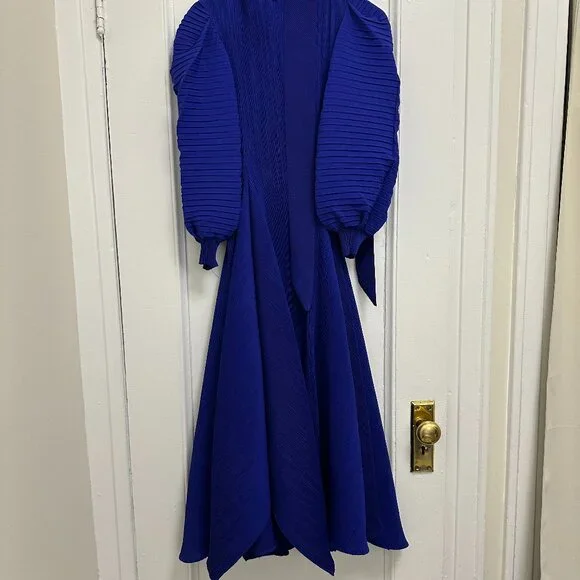 Beulah Style Royal Blue Special Occasion Midi Dress - Picture 3 of 9
